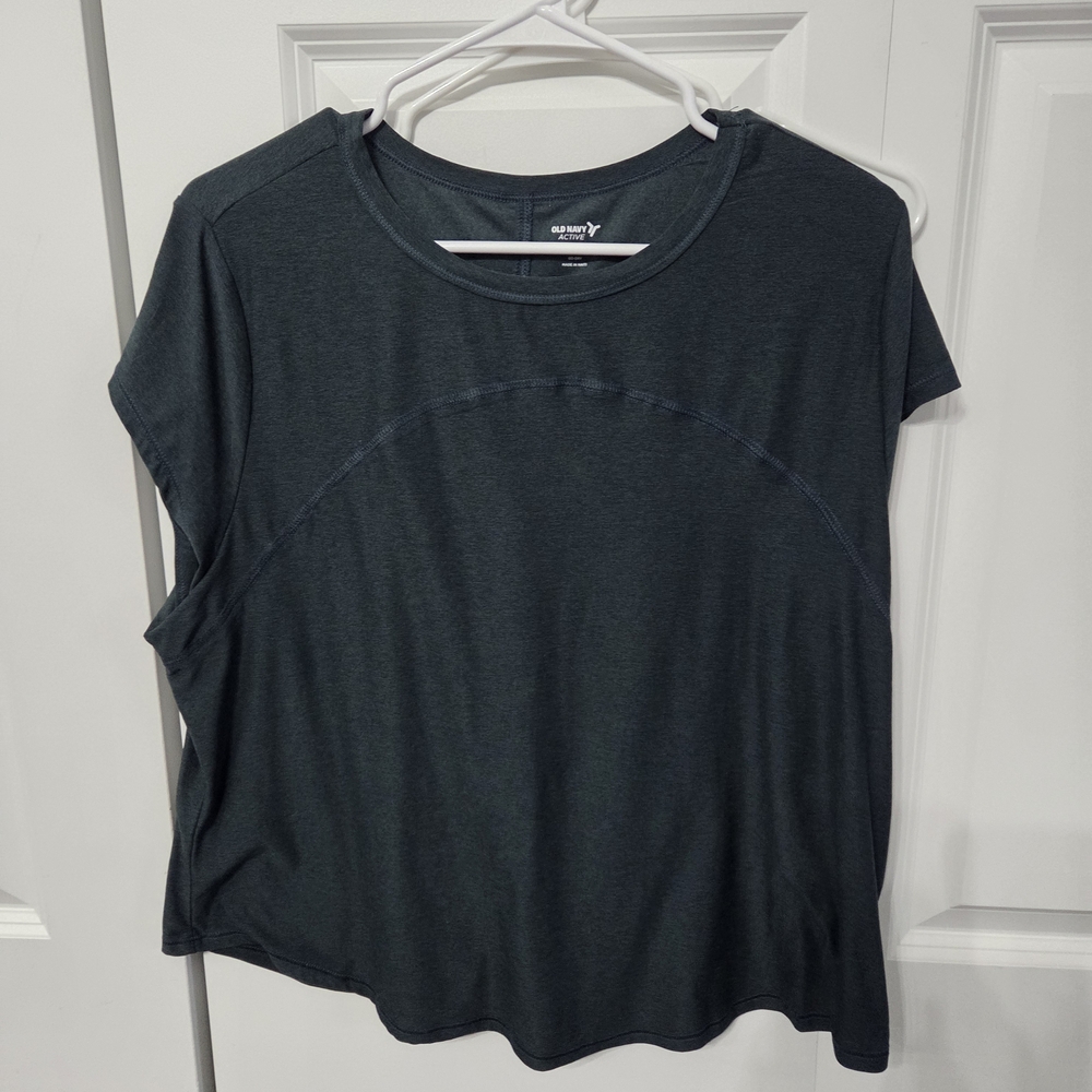 Old Navy Womens Cloud Soft Active Top Green